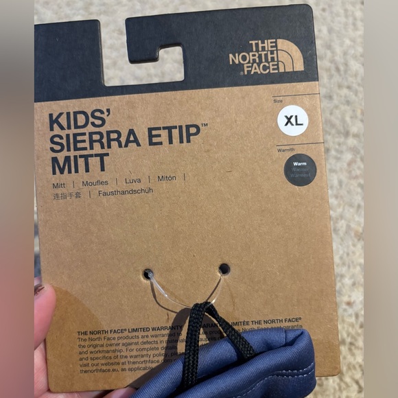 NORTH FACE SIERRA ETIP MITTENS, KIDS XL - Picture 3 of 5